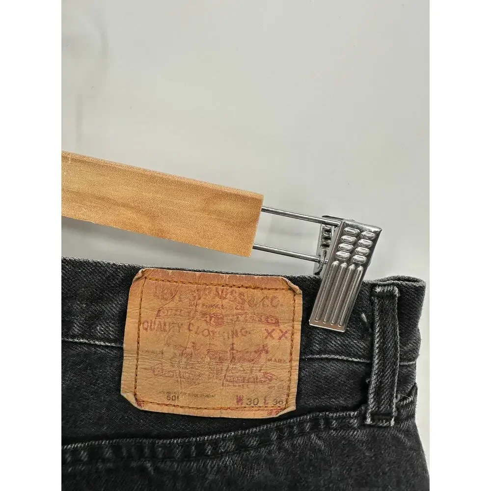 Vtg‎ Levi's 501 1980s Denim Jeans Men 30x31 Button Fly Raw Hem Made in USA #552